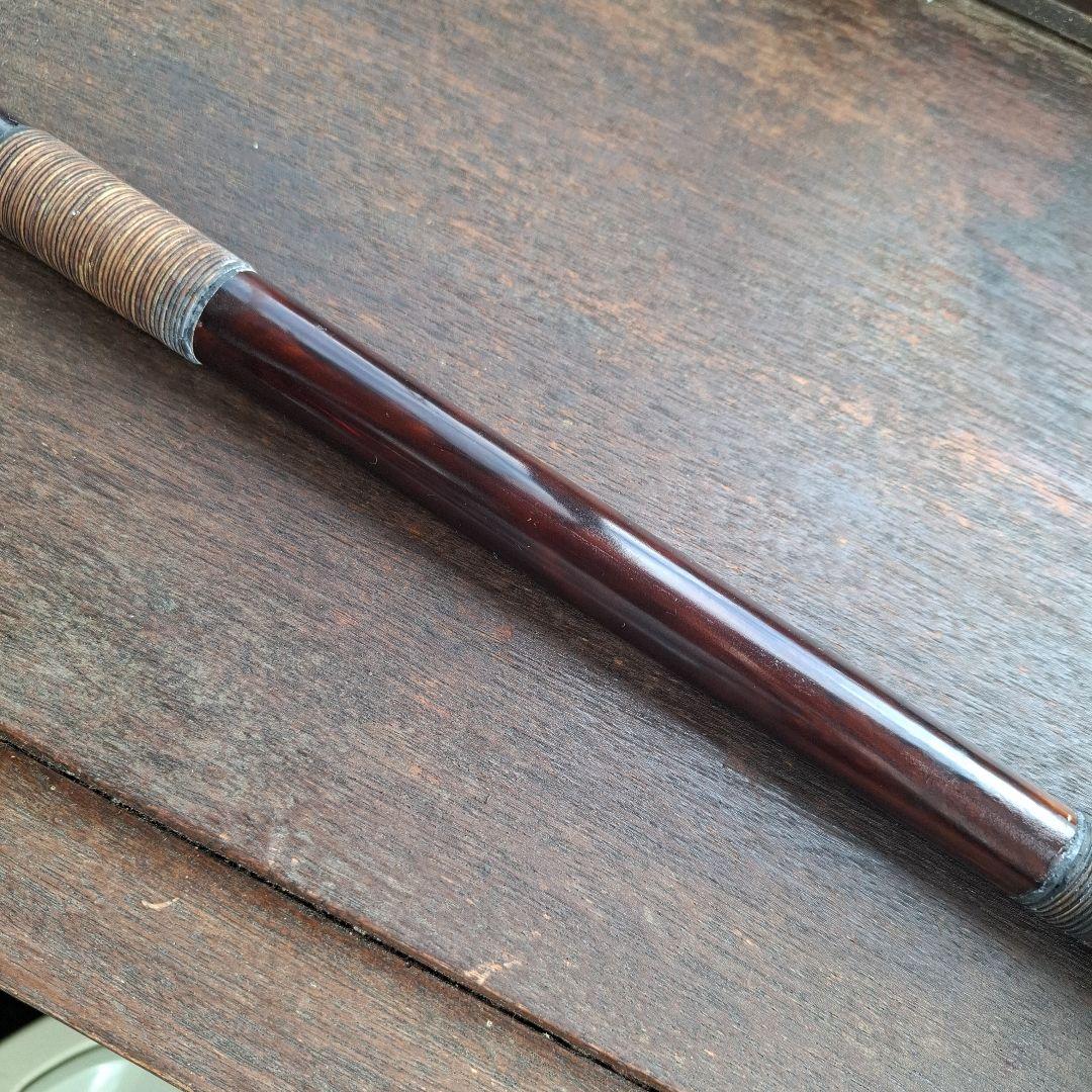 篠笛　古典調　7穴　5本調子　燻風仕上げ　天地胴藤巻き　超鐵仕様