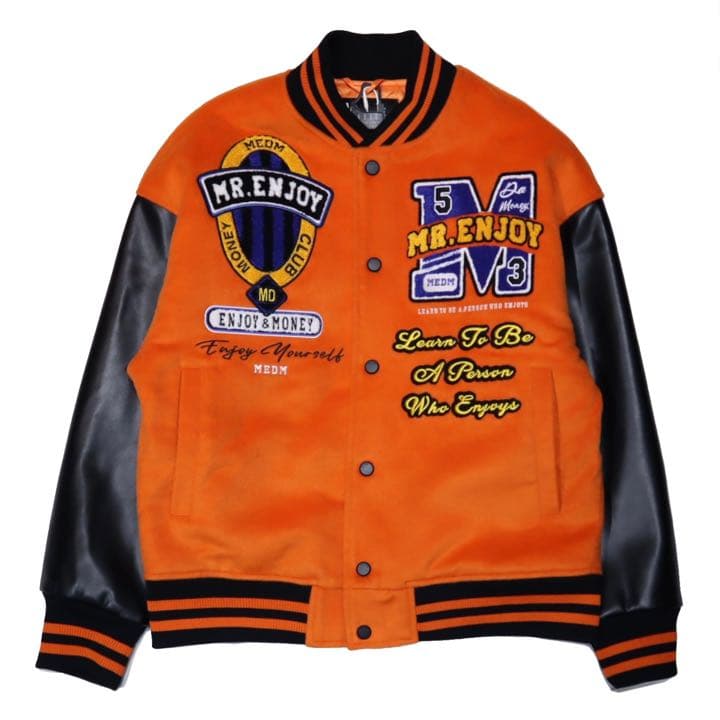 MEDM スタジャン ワッペン オレンジ 新品未使用タグ付き