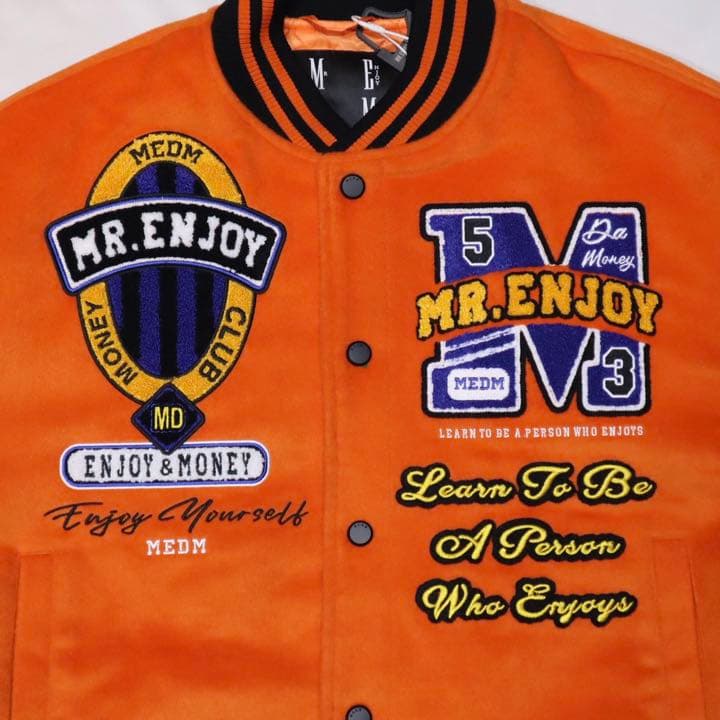 MEDM スタジャン ワッペン オレンジ 新品未使用タグ付き