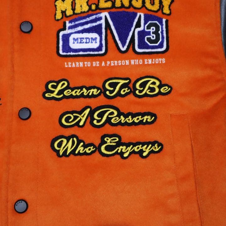 MEDM スタジャン ワッペン オレンジ 新品未使用タグ付き