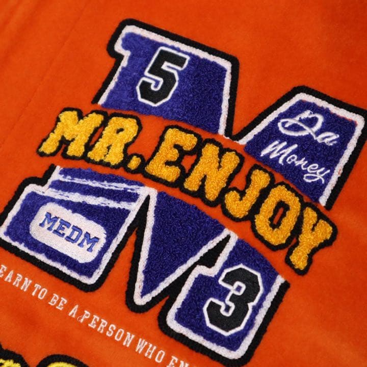 MEDM スタジャン ワッペン オレンジ 新品未使用タグ付き