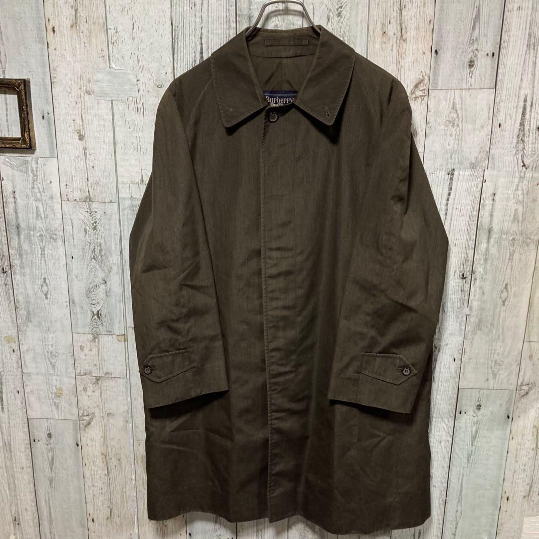 バーバリー　ステンカラー　バルカラー　コート　60〜70s ビンテージ　ブラウン