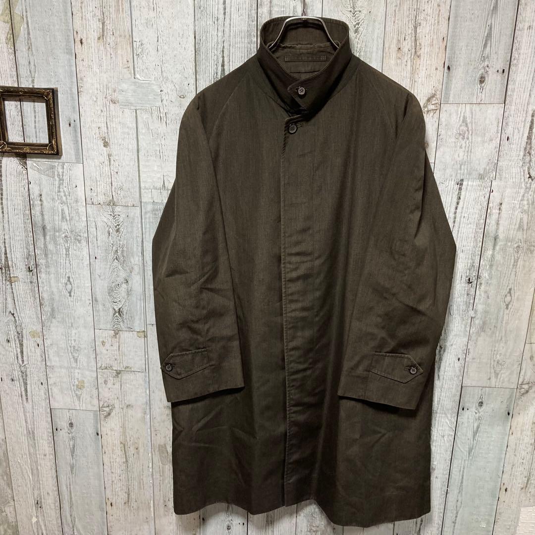 バーバリー　ステンカラー　バルカラー　コート　60〜70s ビンテージ　ブラウン