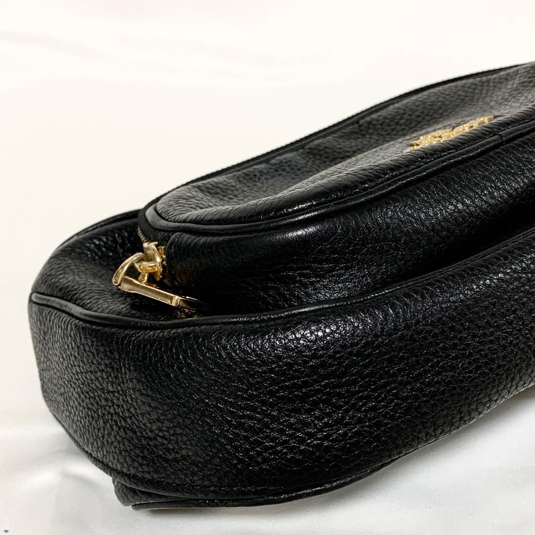 COACH コーチ ボディバッグ レザー ロゴ 6488 ブラック
