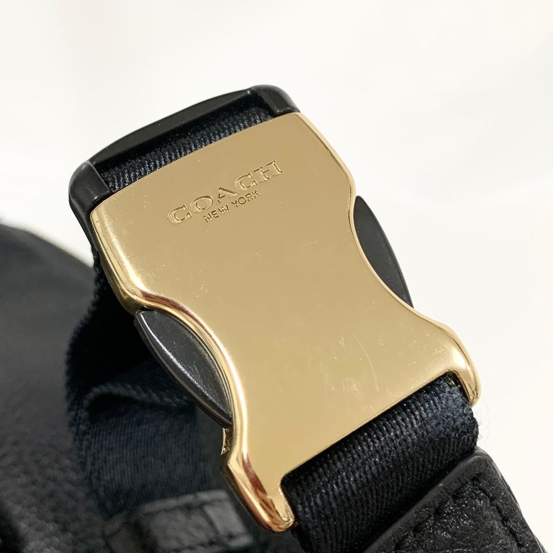 COACH コーチ ボディバッグ レザー ロゴ 6488 ブラック