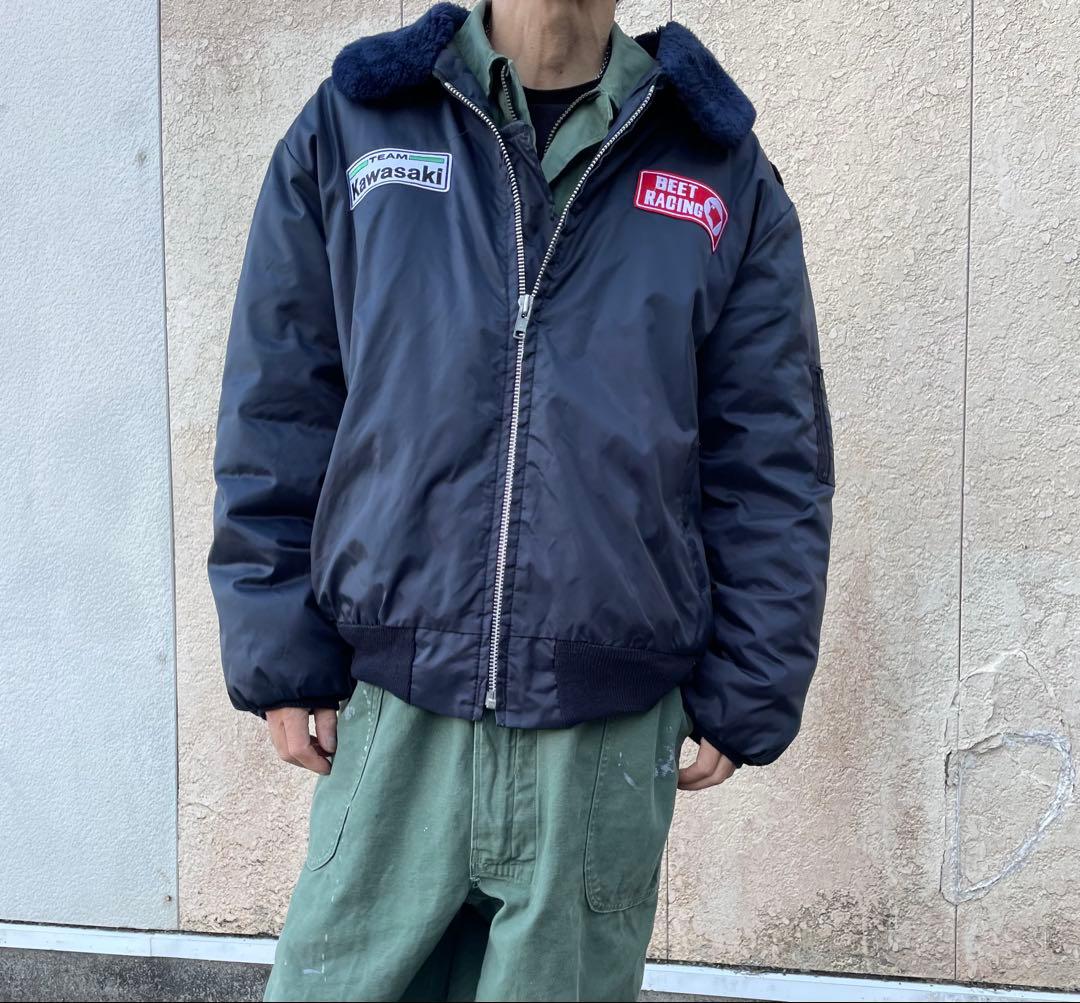 USA製ボンバージャケットMA1ヴィンテージKawasaki