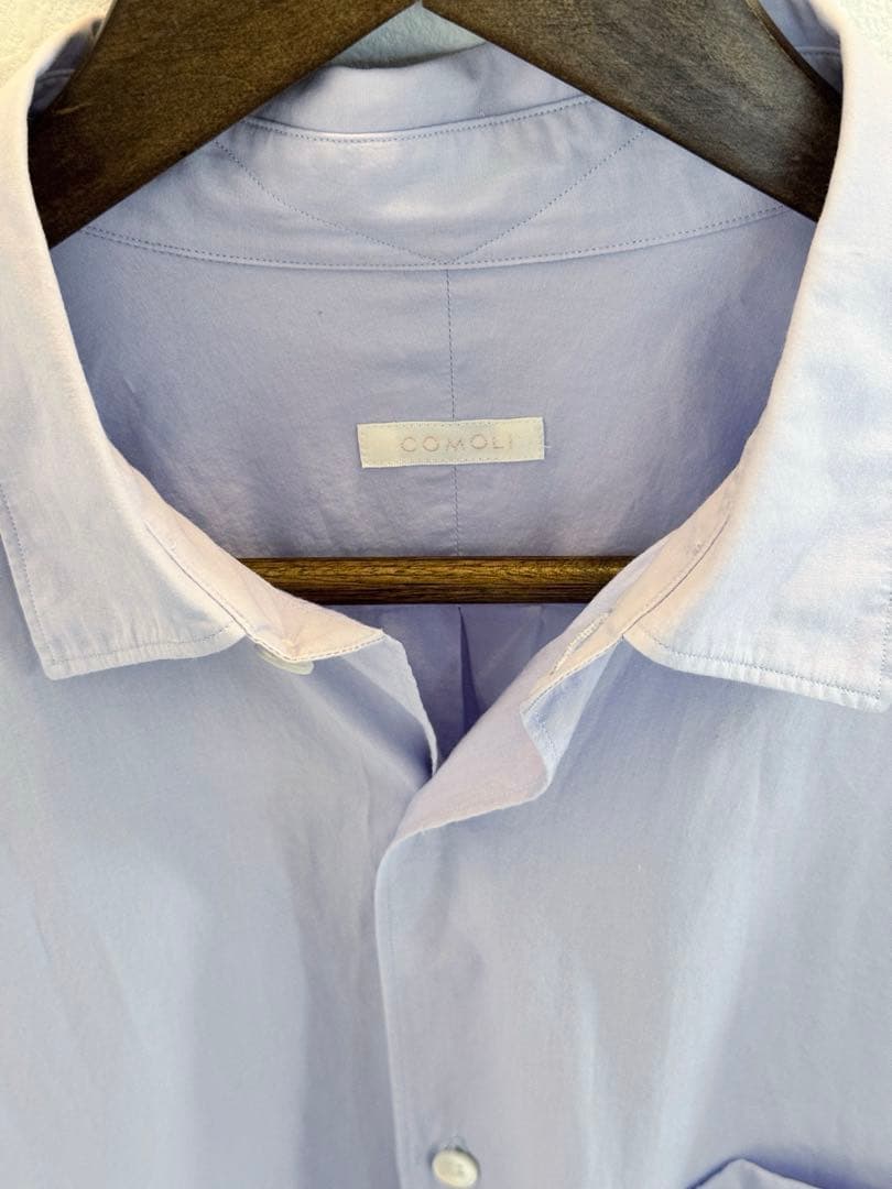 COMOLI 23SS コモリシャツ X01-02001 サックス サイズ2 - メルカリ