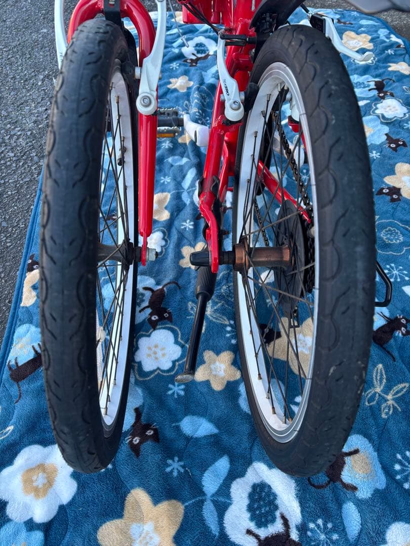 Ferrari 折りたたみ自転車 アルミフレームレッド
