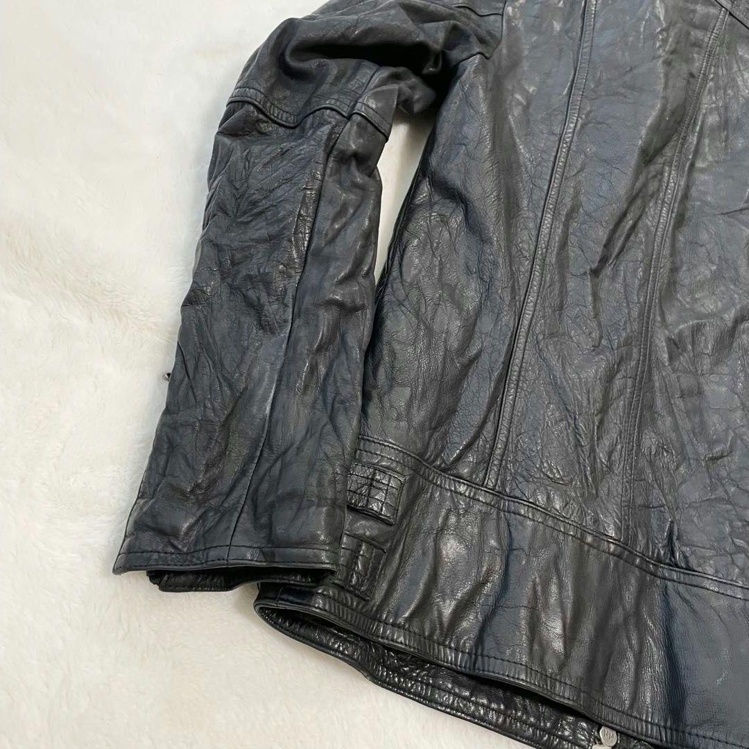 ✨️希少馬革L〜LL相当✨️shellac レザージャケット　シングルライダース