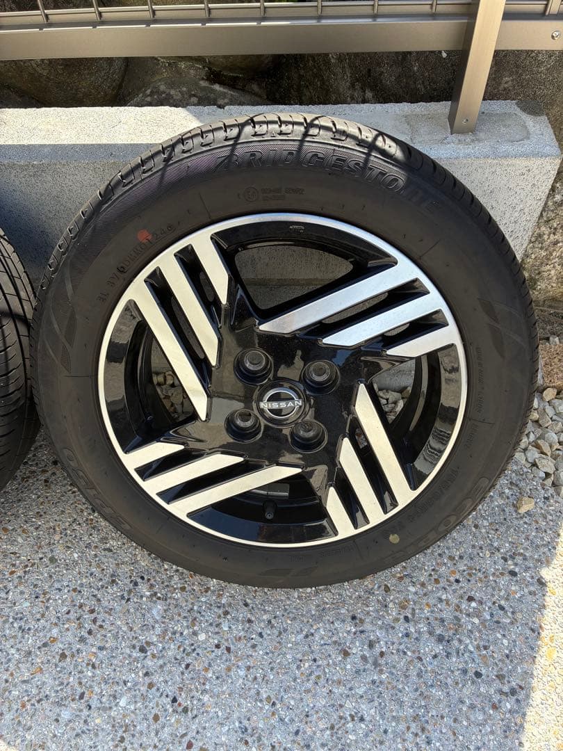 155/65R14日産ルークス純正ホイール9割山