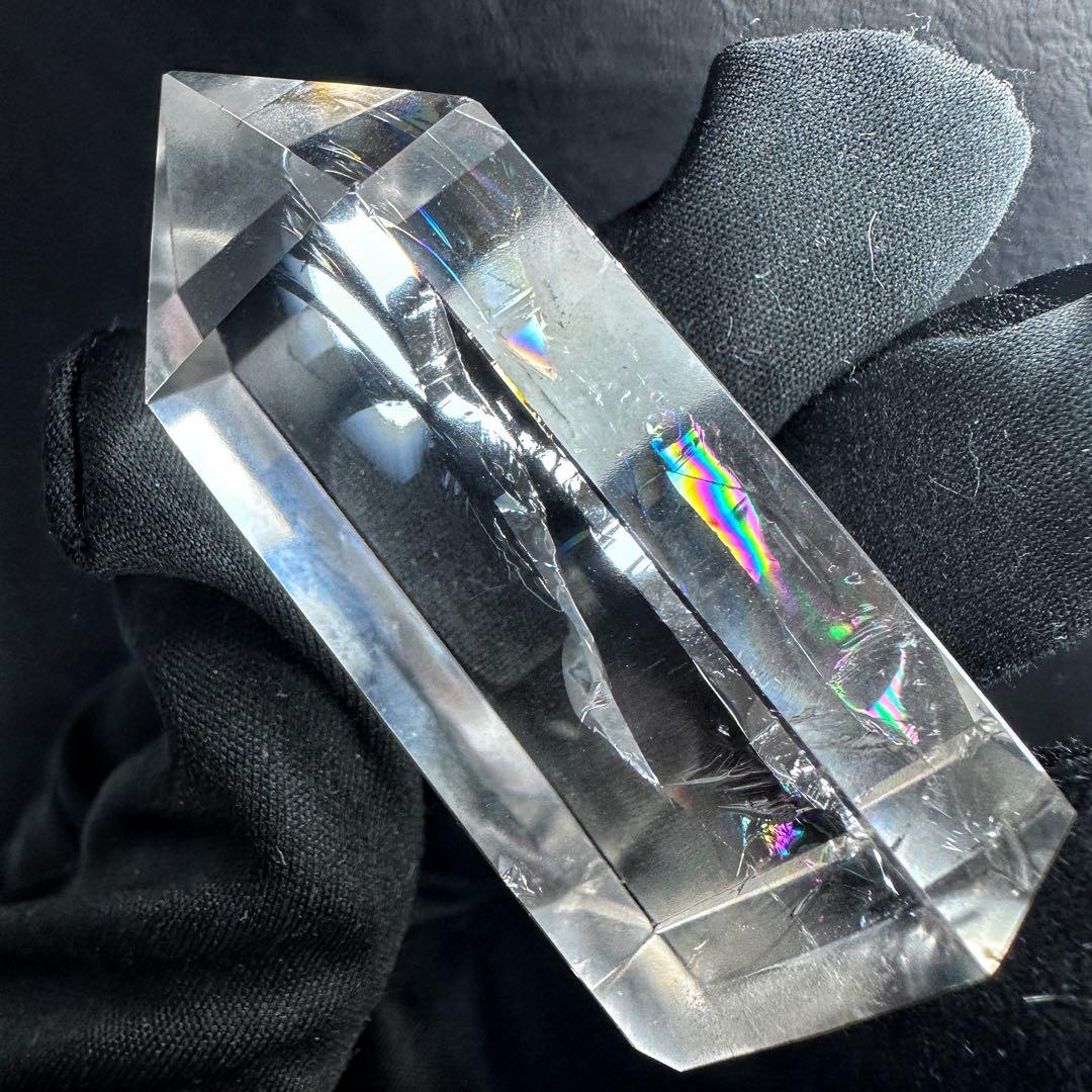 絶品❗アゼツライト☆レインボー☆ヒマラヤ水晶六角柱パワーストーン天然石A1265