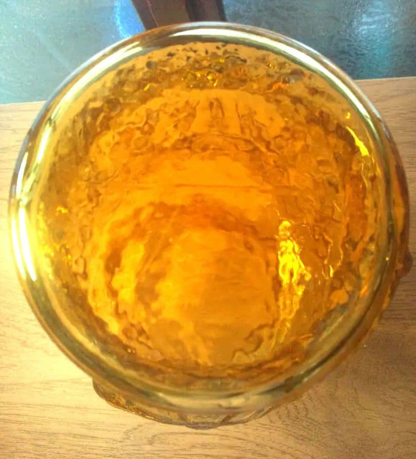 アンカーホッキング レインフラワー アンバー ピッチャー USAビンテージ