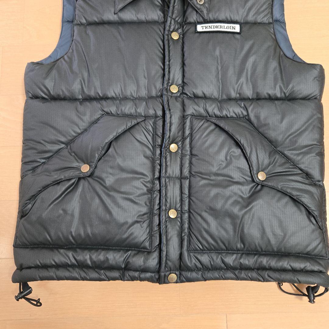 美品 テンダーロイン ダウンベスト L メンズ ブラック 黒 BOXロゴ