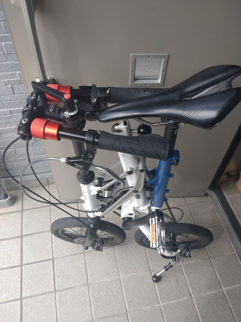 希少 OX PECO 折りたたみ自転車 ホワイト ブルー