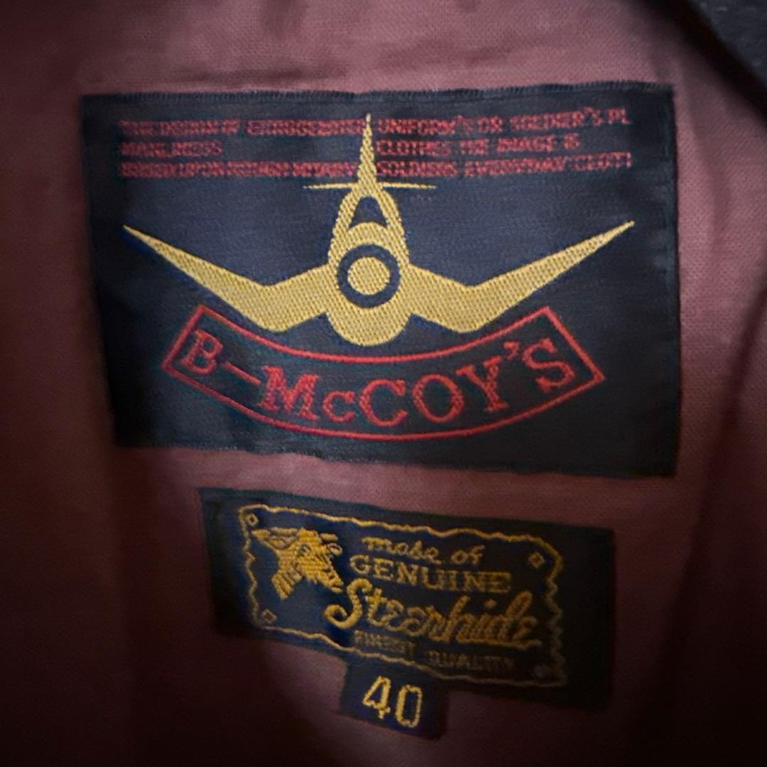 B-McCoy's ビーマッコイズ ステアハイド レザージャケット サイズ40