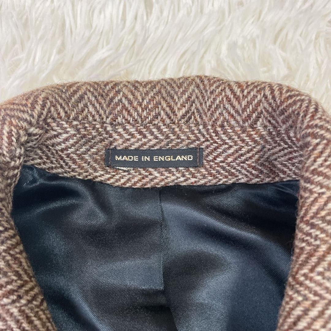 HarrisTweed x Kingswood 胡桃ボタン　ヘリンボーン　XL
