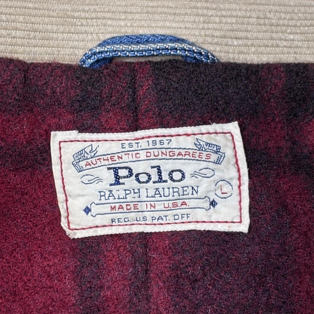 【希少レア 白タグ】80s USA製 ポロラルフローレン デニムカバーオール L