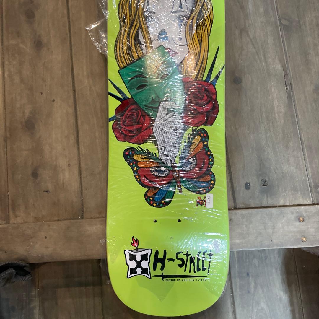 H-STREET スケートボードデッキ ライムグリーン