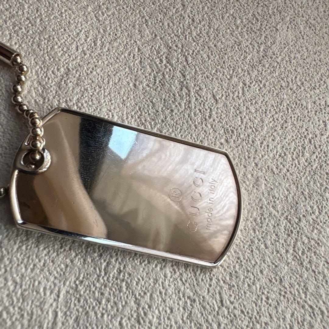 GUCCI グッチキーリング　SV925 プレート ボールチェーン キーホルダー