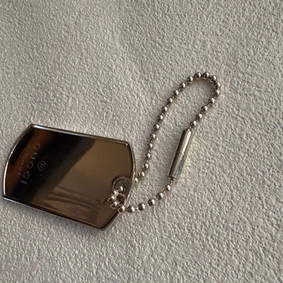 GUCCI グッチキーリング　SV925 プレート ボールチェーン キーホルダー