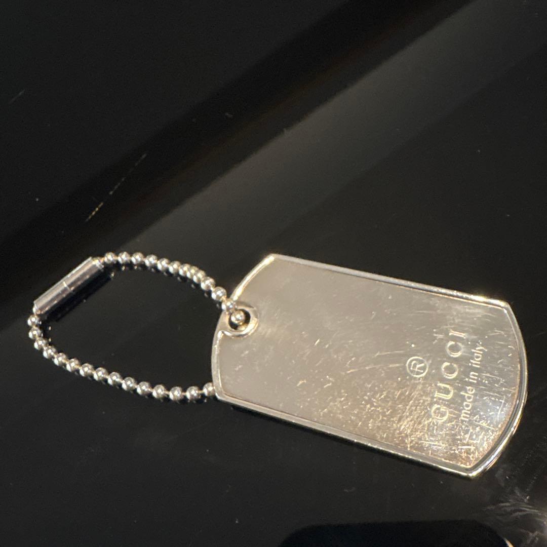 GUCCI グッチキーリング　SV925 プレート ボールチェーン キーホルダー