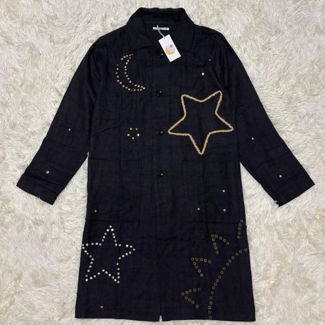 スカイハイファーム】新品タグ付き 激レア 星モチーフ コート シルク