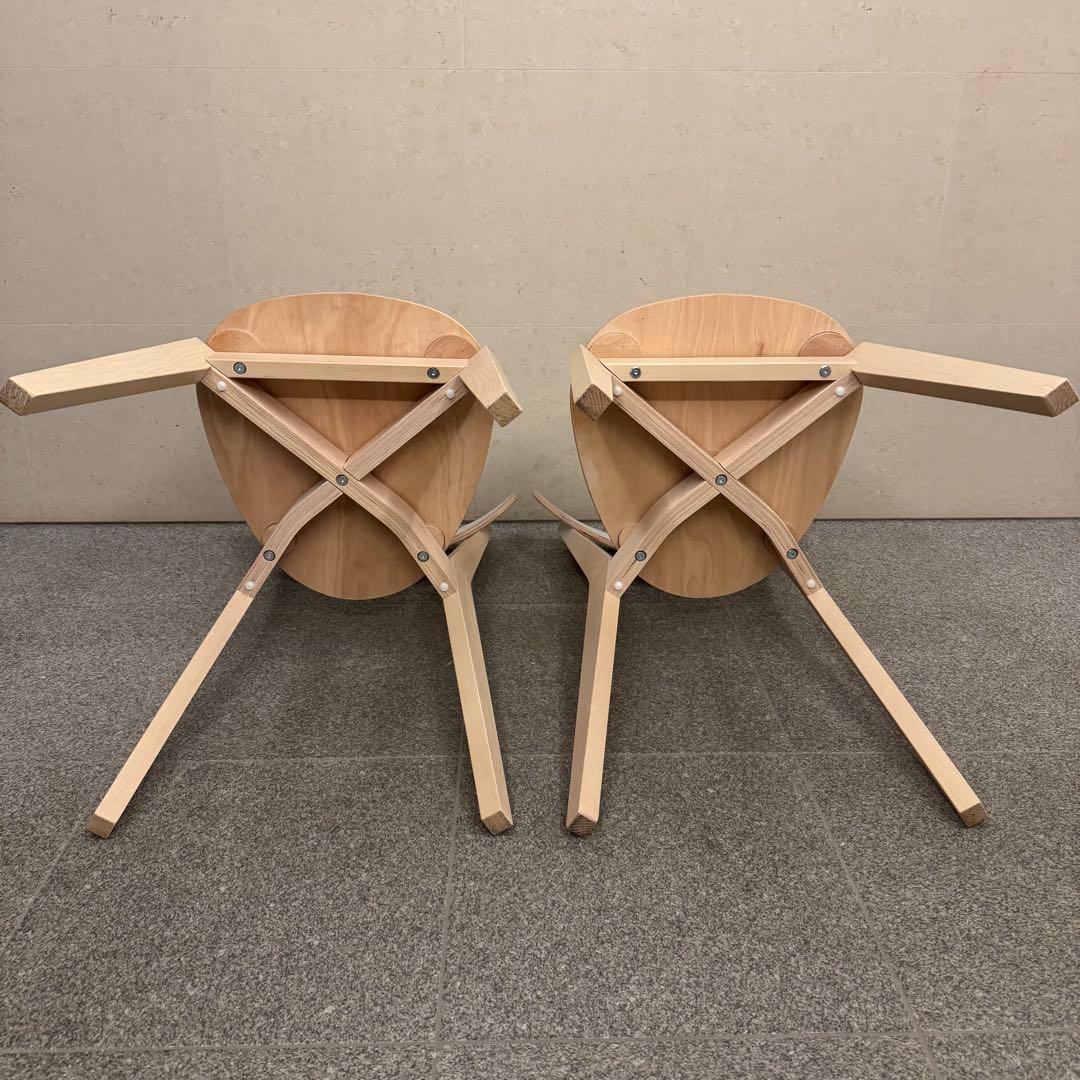 IKEA ノールドミーラ チェア 2脚セット ホワイト/バーチ