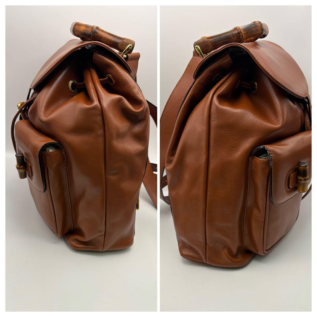 GUCCI グッチ バンブー レザー バックパック リュック