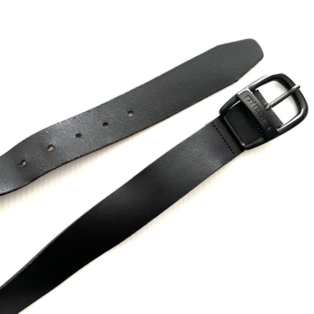DIESEL ディーゼル 牛皮 ベルト 90/36 ブラック 黒 - メルカリ