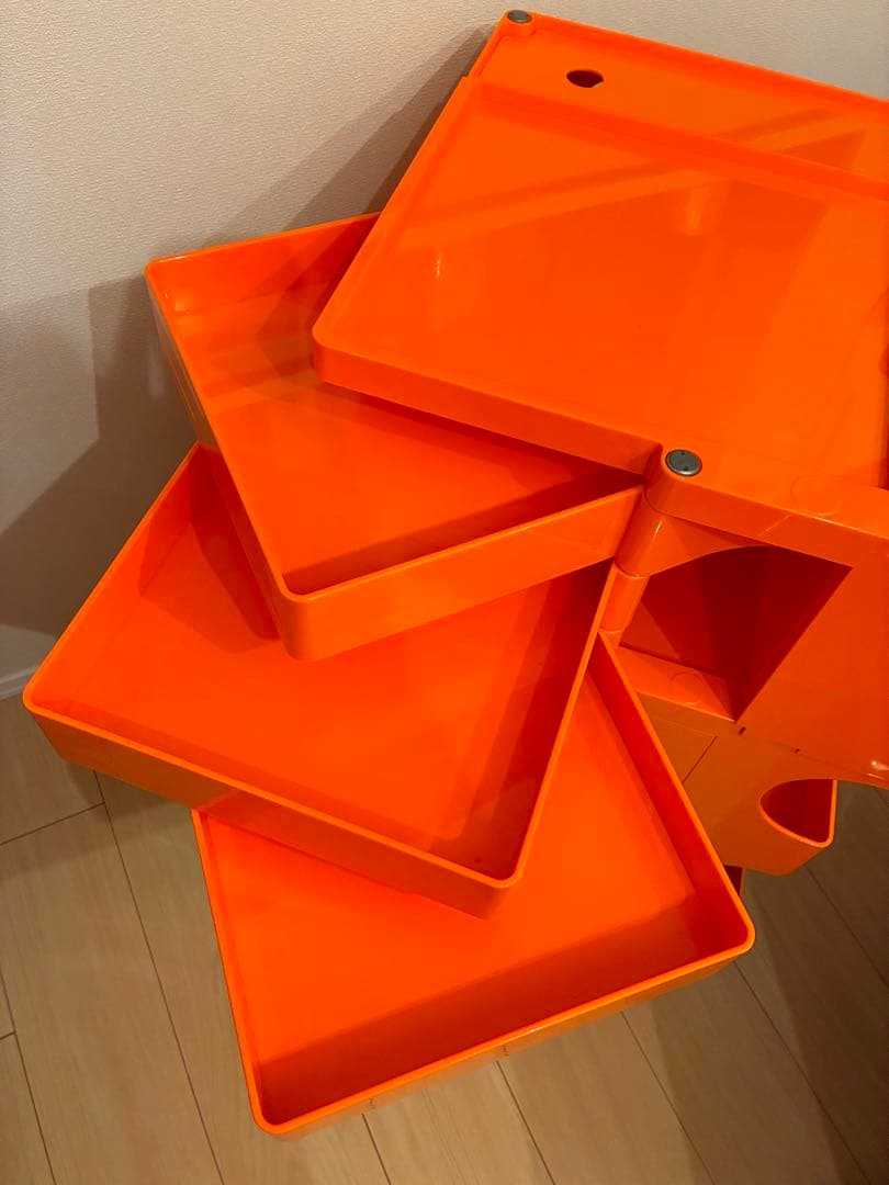 BOBY WAGON ボビーワゴン 3段3トレイ 廃盤\"オレンジ\"収納ラック