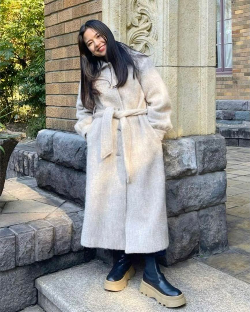 searoomlynn シャギーラウンドカラーロングコート - メルカリ