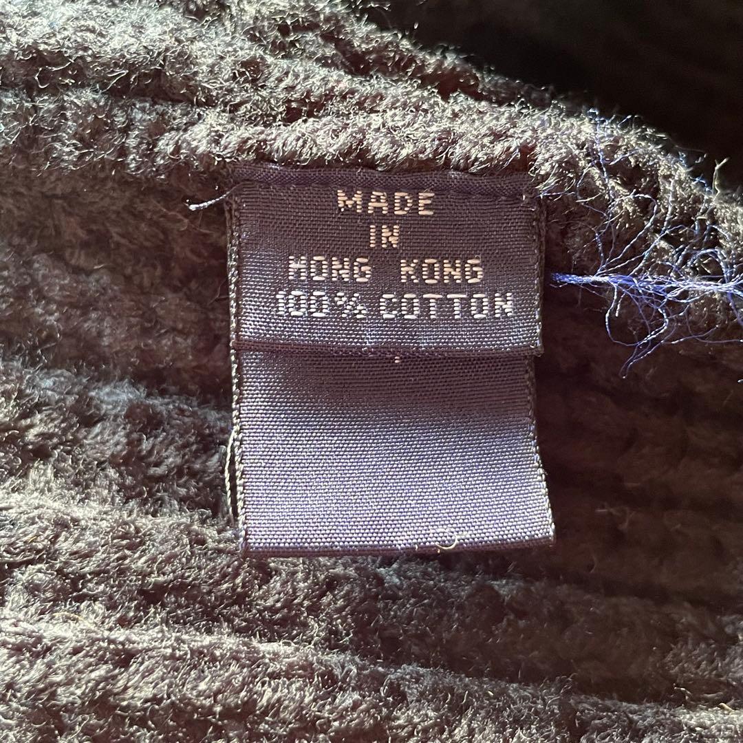 90s Ralph Lauren ドライバーズニット コットンニット 香港製 黒