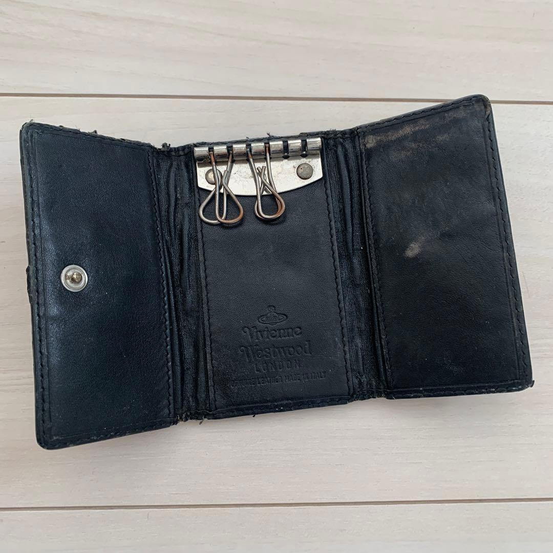ジャンク品 Vivienne Westwood チェック柄キーケース キーケース