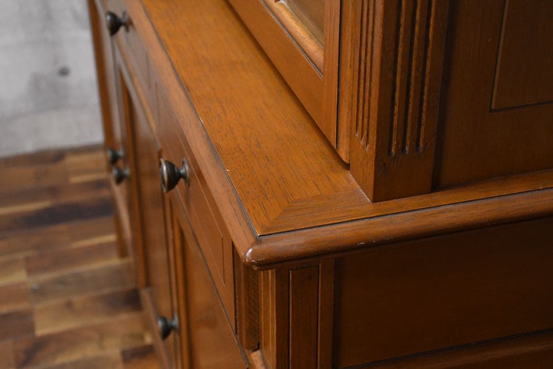 EEK13 カンディハウス バートン カップボード ヒッコリー材 飾り棚 食器棚