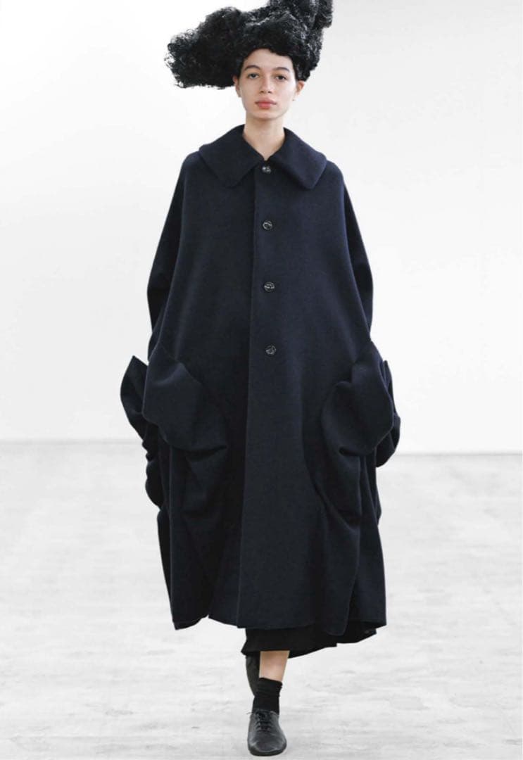 コムデギャルソンコムデギャルソン リボン コート 2025 ネイビー S