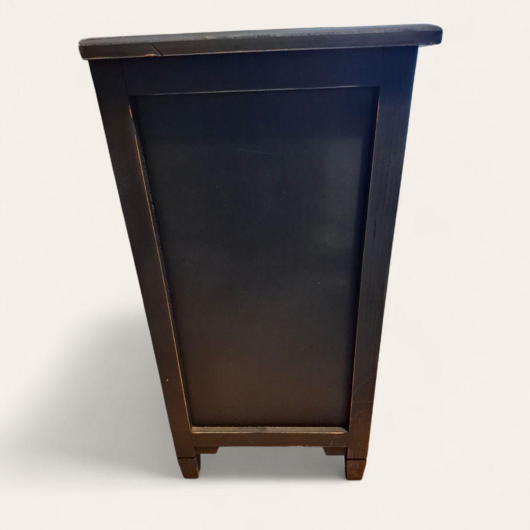 アンティーク調 ブラック ガラスキャビネット 飾り棚 シャビーシック 収納棚