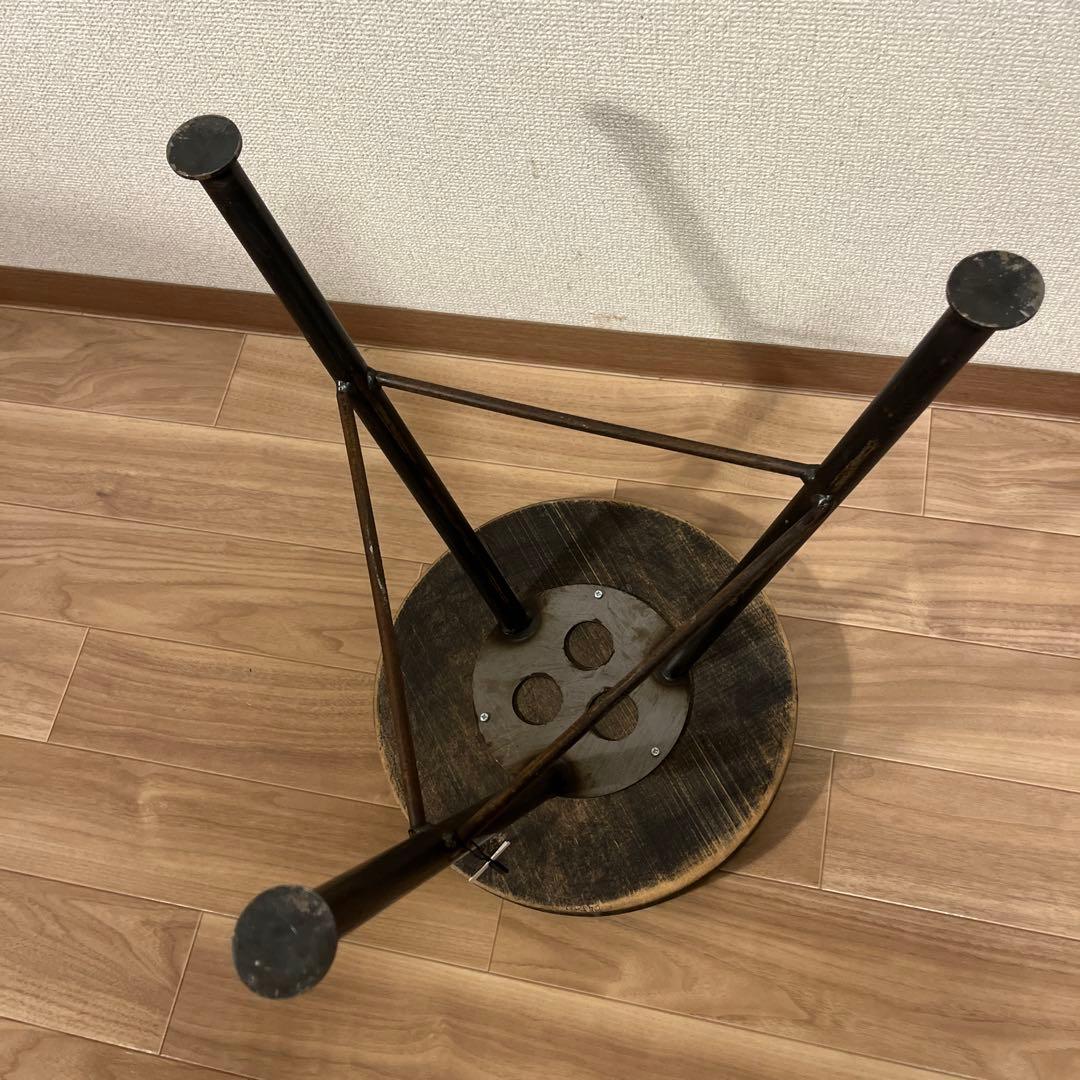 【タグつき】ヴィンテージ スツール　Wood×Iron Stool
