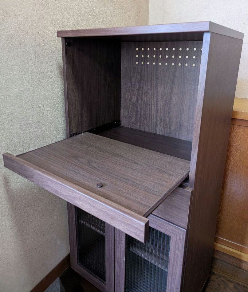 ニトリ レンジ台 ショコレアRE12060 ミドルブラウン 送料込み&完成品