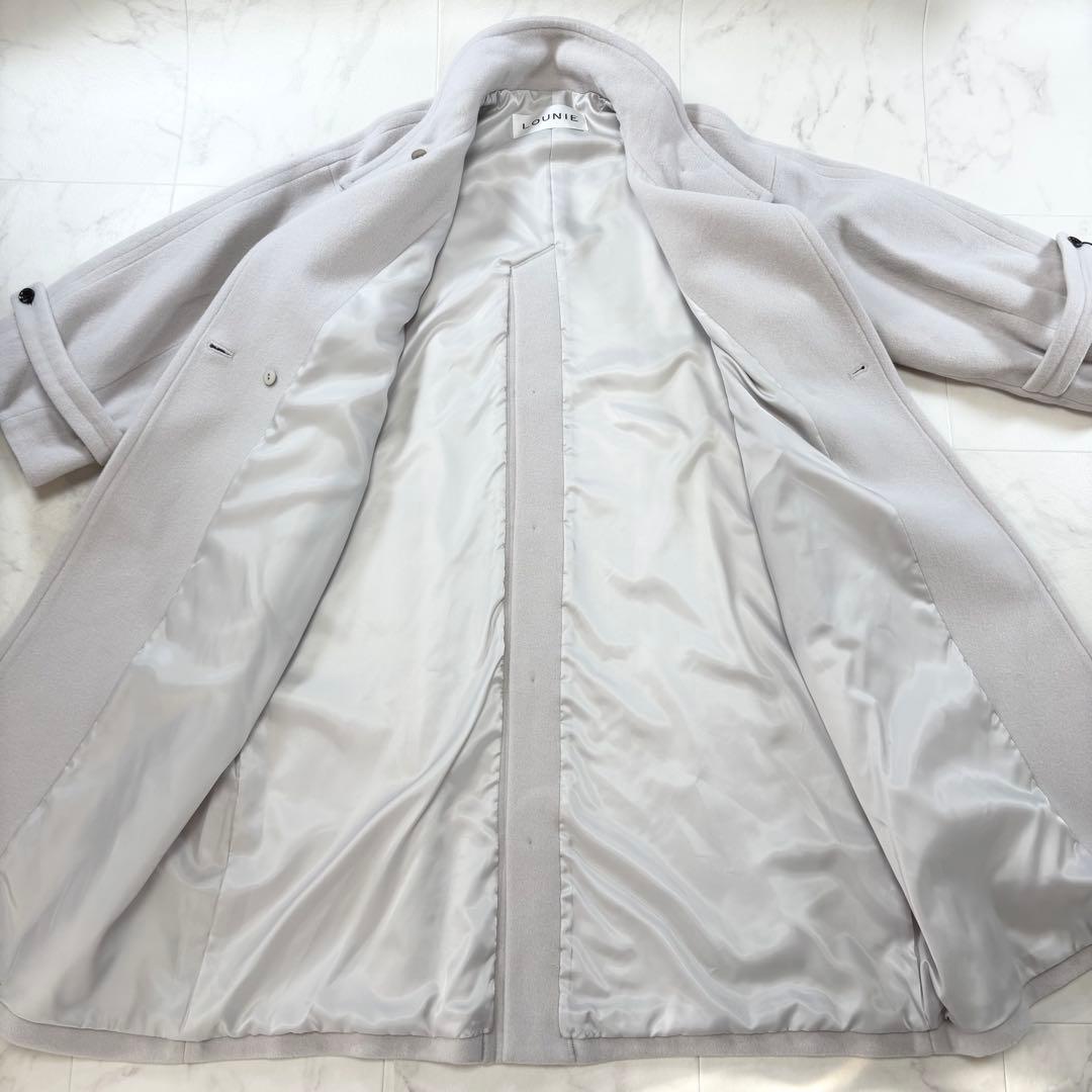 【新品】LOUNIE ルーニィ スタンドカラーオーバーコート ベージュ 定価6万