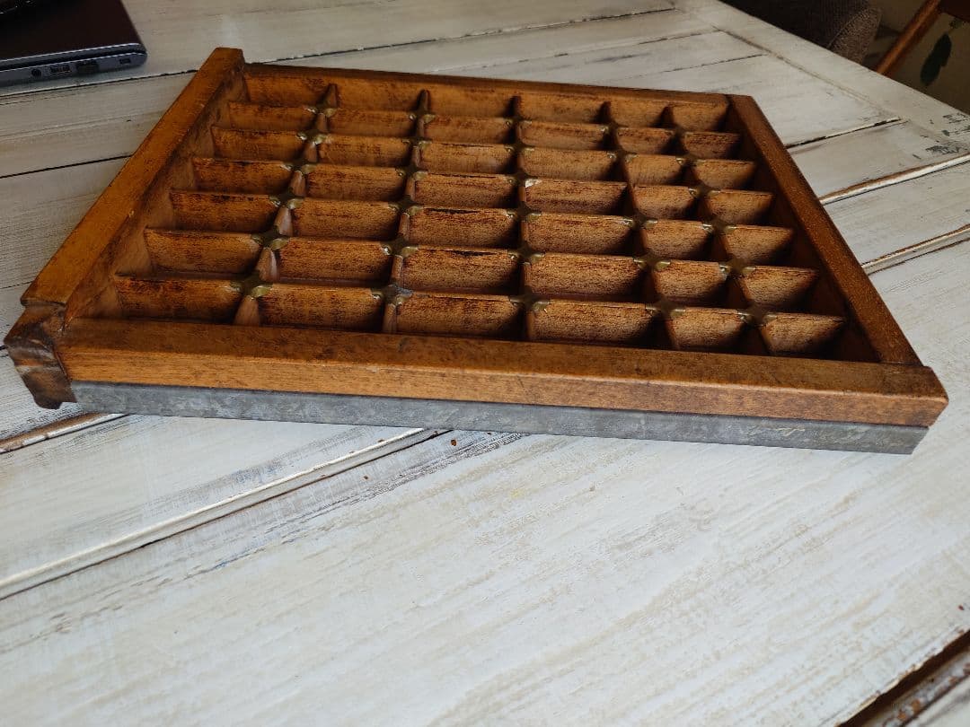 プリンタートレイ　ディスプレイトレイ　イギリスビンテージ　木製