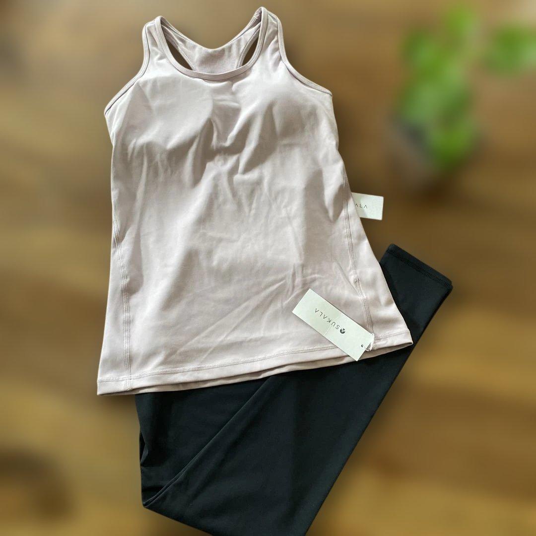 【美品】SUKALA ヨガウェア 上下セット ホットヨガ LAVA S