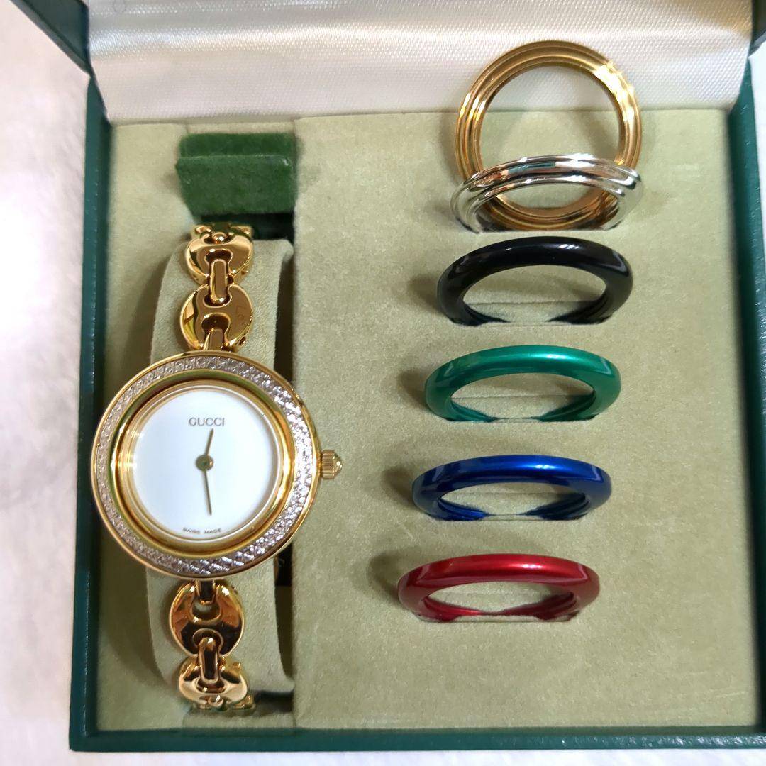 GUCCI グッチ チェンジベゼル 1200 6色 ゴールド 時計 箱付き - メルカリ