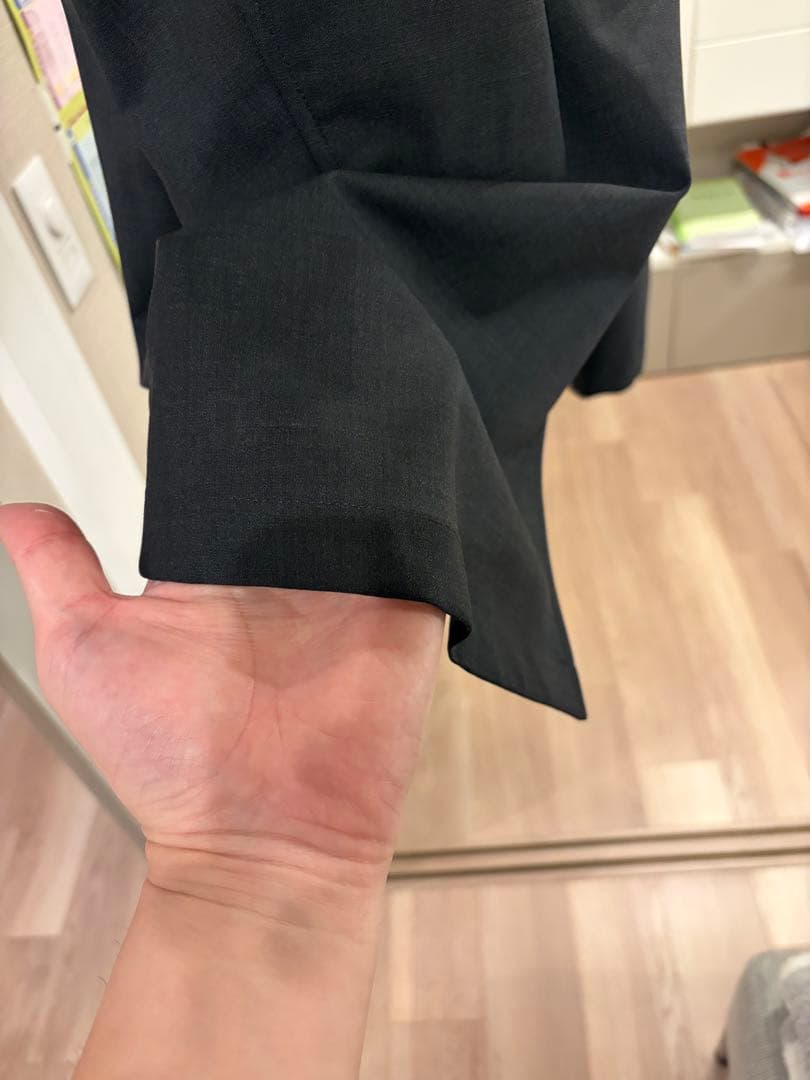 Theory New Tailor 2 DinダークグレーステンカラーコートXL