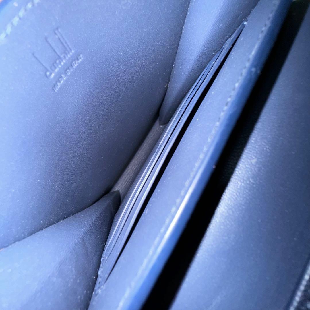 極美品✨ 現行 ダンヒル ショルダーバッグ レザー シボ革 dロゴ ネイビー