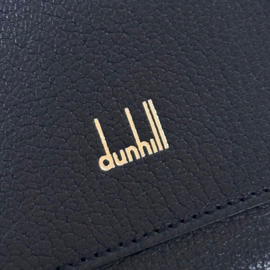 極美品✨ 現行 ダンヒル ショルダーバッグ レザー シボ革 dロゴ ネイビー