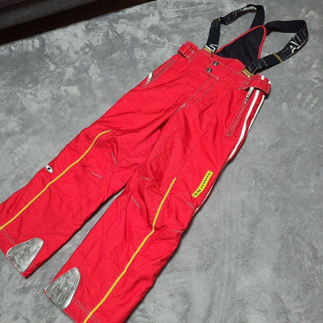 ✨️希少 貴重✨️サロモン スキーウェア パンツ ベスト 3点 L 赤 白