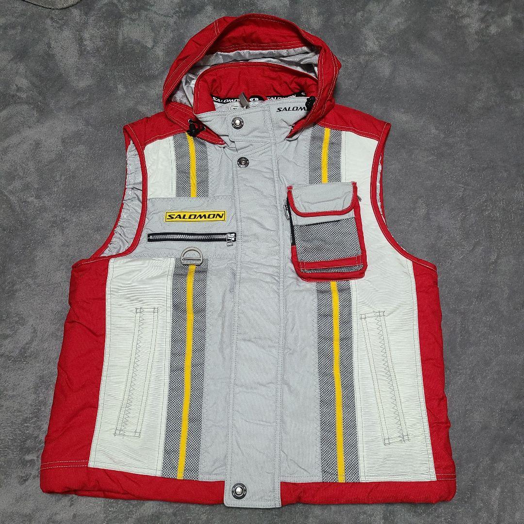 ✨️希少 貴重✨️サロモン スキーウェア パンツ ベスト 3点 L 赤 白