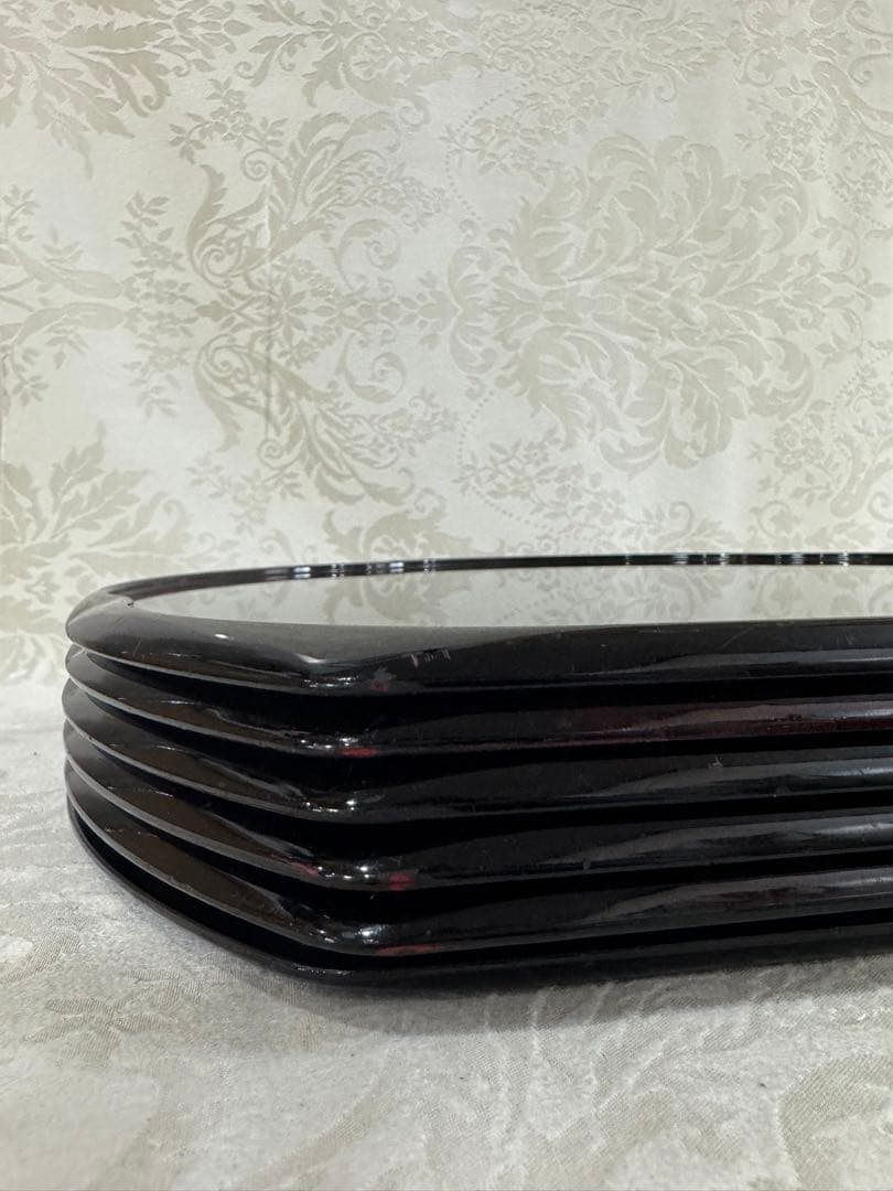 【ほぼ美品】懐石盆　半月盆　縁起の良い梅の花型　リバーシブル12枚セット