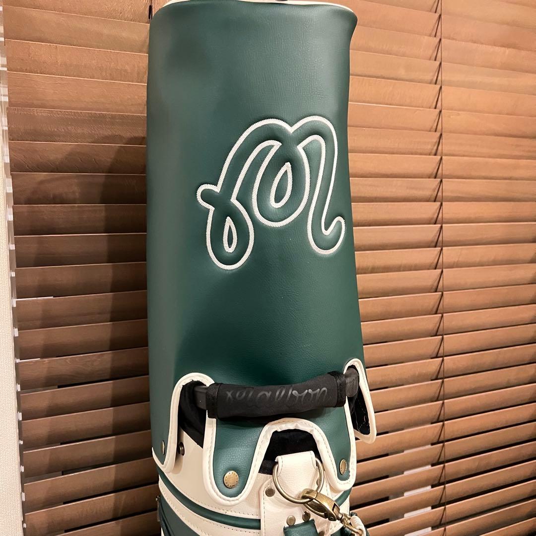 【即送】MALBON マルボンゴルフ キャディバッグ ゴルフバッグ ポーチ付き緑