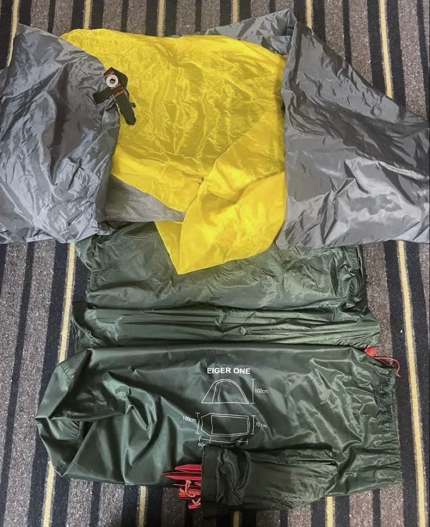 GIPFEL ダークグリーン山岳テント 210cm x 60cm x 100cm